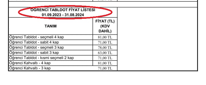 Sabancı üniversitesi yemekhanesi yemek güncel yemek fiyatları 2024