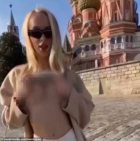 Rusya, Kızıl Meydan'da üstsüz poz veren Ukraynalı OnlyFans yıldızı için insan avı başlattı
